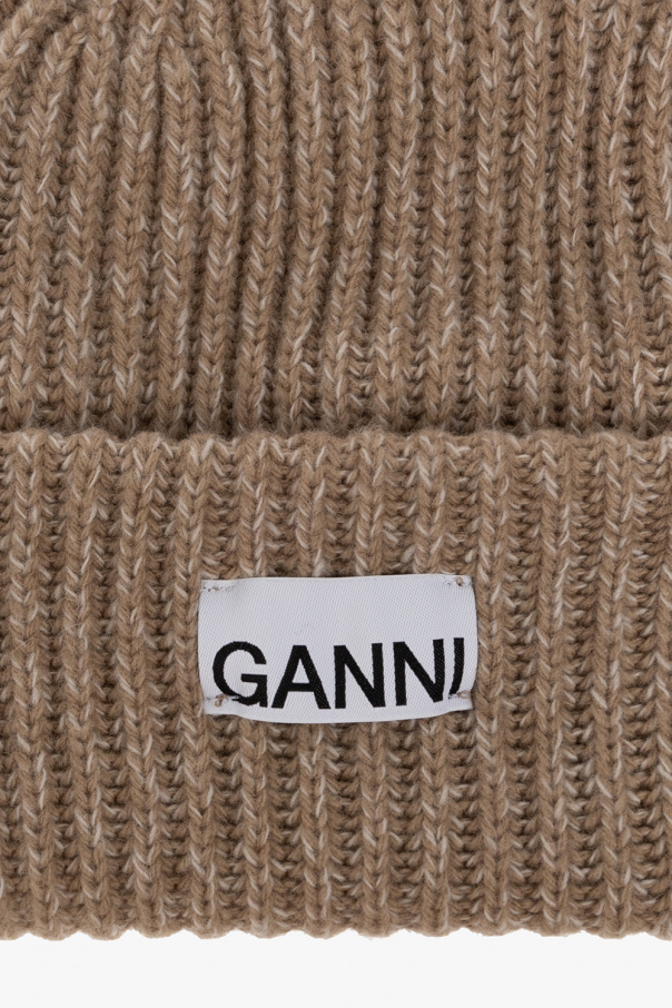 Ganni Beanie with logo Women's Accessories Vitkac